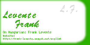 levente frank business card